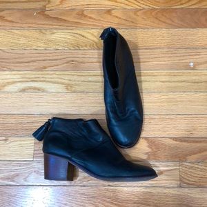 Tom’s Leather Tassel Booties